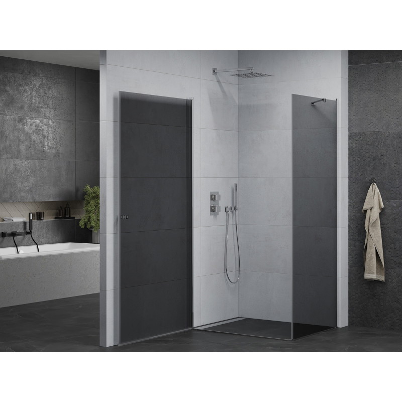 Mexen Pretoria pivot shower cabin 100 x 90 cm, graphite, chrome - 852-100-090-01-40