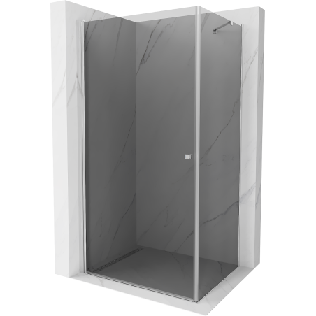 Mexen Pretoria swing shower cabin 100 x 90 cm, graphite, chrome - 852-100-090-01-40