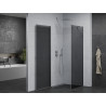Mexen Pretoria tilting shower cabin 100 x 100 cm, graphite, chrome - 852-100-100-01-40