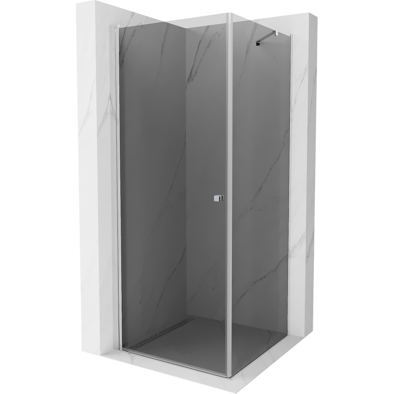 Mexen Pretoria hinged shower cabin 100 x 100 cm, graphite, chrome - 852-100-100-01-40