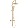 Mexen KX40 surface-mounted shower set with rain shower and thermostatic faucet, rose gold - 771504091-60