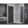 Mexen Pretoria hinged shower enclosure 100 x 70 cm, graphite, chrome + Flat tray - 852-100-070-01-40-4010