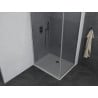 Mexen Pretoria hinged shower enclosure 100 x 70 cm, graphite, chrome + Flat tray - 852-100-070-01-40-4010