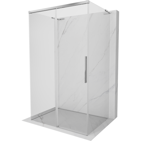 Mexen Rox-3S L 3-walled sliding shower cabin 105 x 75 cm, transparent, chrome - 8C2L-105-075-01-00-3S