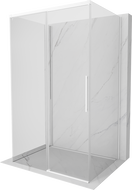 Mexen Rox-3S 3-Wall Sliding Shower Enclosure 90 x 70 cm, Transparent, White - 8C2-090-070-20-00-3S
