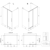 Mexen Rox-3S L 3-wall sliding shower cabin 150 x 95 cm, transparent, chrome - 8C2L-150-095-01-00-3S