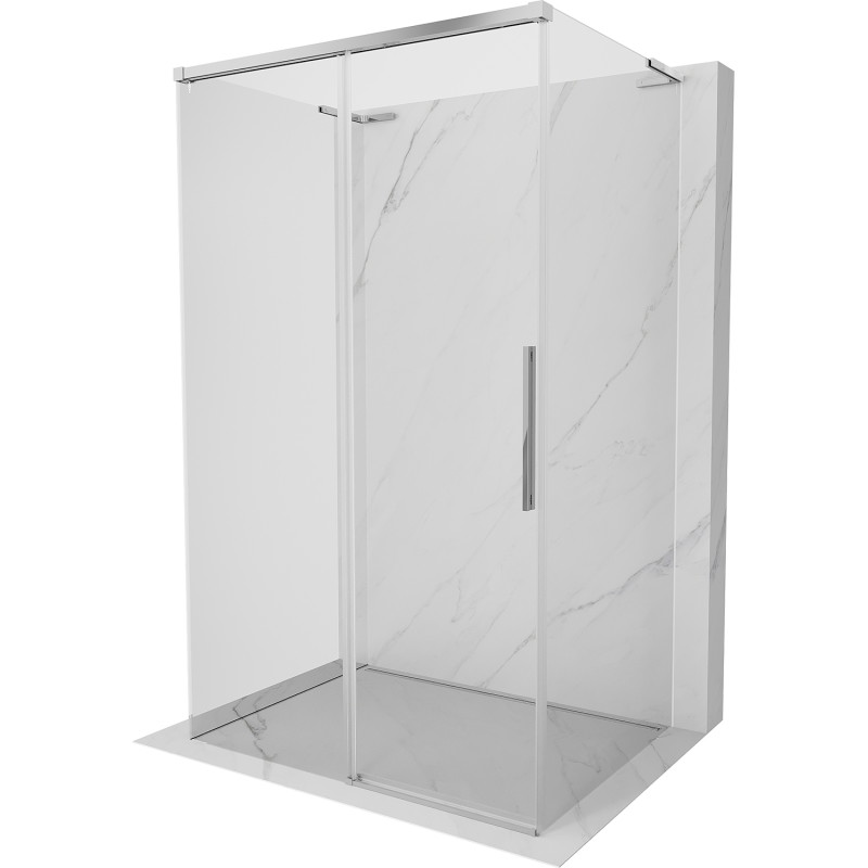 Mexen Rox-3S L 3-sided sliding shower cabin 145 x 100 cm, transparent, chrome - 8C2L-145-100-01-00-3S