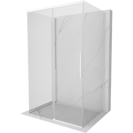 Mexen Rox-3S 3-wall sliding shower cabin 100 x 95 cm, transparent, white - 8C2-100-095-20-00-3S