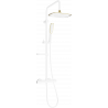 Mexen KX49 exposed shower set with shower head and thermostatic mixer, white/gold - 771504091-25