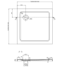Mexen Pretoria 100 x 100 cm Hinged Shower Enclosure, Graphite, Chrome + Flat Tray, Black - 852-100-100-01-40-4070