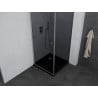 Mexen Pretoria 100 x 100 cm Hinged Shower Enclosure, Graphite, Chrome + Flat Tray, Black - 852-100-100-01-40-4070