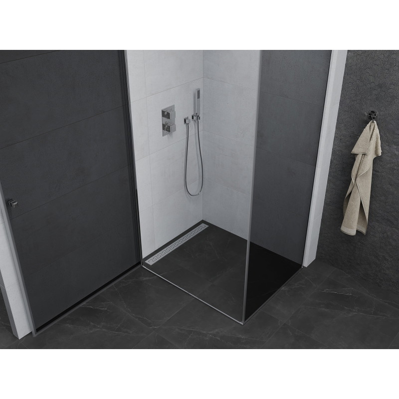 Mexen Pretoria hinged shower cabin 100 x 120 cm, graphite, chrome - 852-100-120-01-40