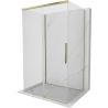Mexen Rox-3S 3-wall sliding shower cabin 120 x 70 cm, transparent, gold - 8C2-120-070-50-00-3S
