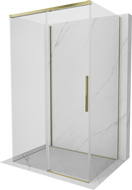 Mexen Rox-3S 3-wall sliding shower cabin 120 x 70 cm, transparent, gold - 8C2-120-070-50-00-3S