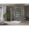 Mexen Omega-3S 3-wall sliding shower cabin 120x80 cm, transparent, chrome + Flat shower tray - 825-120-080-01-00-3s-4010