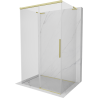 Mexen Rox-3S L 3-wall sliding shower cabin 125 x 95 cm, transparent, brushed gold - 8C2L-125-095-55-00-3S
