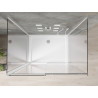 Mexen Omega-3S 3-sided shower cabin, sliding 130x90 cm, transparent, chrome + Flat shower tray - 825-130-090-01-00-3s-4010