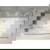 Mexen Omega extendable 3-walled shower cubicle 130 x 100 cm, transparent, Chrome + shower tray Flat - 825-130-100-01-00-3s-4010