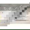 Mexen Omega extendable 3-walled shower cubicle 140 x 80 cm, transparent, Chrome + shower tray Flat - 825-140-080-01-00-3s-4010