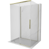 Mexen Rox-3S 3-sided sliding shower enclosure 145 x 120 cm, transparent, gold - 8C2-145-120-50-00-3S