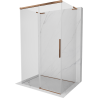 Mexen Rox-3S L 3-wall sliding shower cabin 150 x 95 cm, transparent, rose gold - 8C2L-150-095-60-00-3S