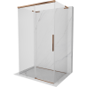 Mexen Rox-3S L 3-wall sliding shower enclosure 125 x 110 cm, transparent, pink gold - 8C2L-125-110-60-00-3S