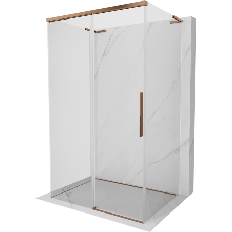 Mexen Rox-3S L 3-wall sliding shower cabin 105 x 120 cm, transparent, pink gold - 8C2L-105-120-60-00-3S