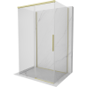 Mexen Rox-3S 3-sided sliding shower enclosure 135 x 90 cm, transparent, brushed gold - 8C2-135-090-55-00-3S