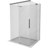 Mexen Rox-3S L 3-wall sliding shower cabin 120 x 70 cm, transparent, brushed gun gray - 8C2L-120-070-66-00-3S