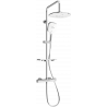 Mexen KT17 surface-mounted shower set with showerhead and thermostatic mixer, chrome/white - 771501793-02