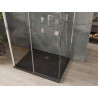 Mexen Omega-3S 3-sided shower enclosure, sliding 130x100 cm, transparent, chrome + Flat tray - 825-130-100-01-00-3s-4070