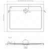 Mexen Omega extendable 3-walled shower cubicle 140 x 80 cm, transparent, Chrome + shower tray Flat - 825-140-080-01-00-3s-4070