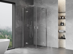 Mexen Mist-H Duo shower enclosure hinged 85 x 85 cm, transparent, chrome - 8A5-085L-085P-01-00