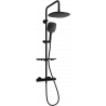 Mexen KT17 Exposed Shower Set with Rain Shower and Thermostatic Mixer, Black - 771501793-70