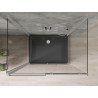 Mexen Omega-3S 3-wall sliding shower cabin 140x90 cm, transparent, chrome + Flat shower tray - 825-140-090-01-00-3s-4070