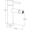 Mexen Elba chrome bidet faucet - 74120-00