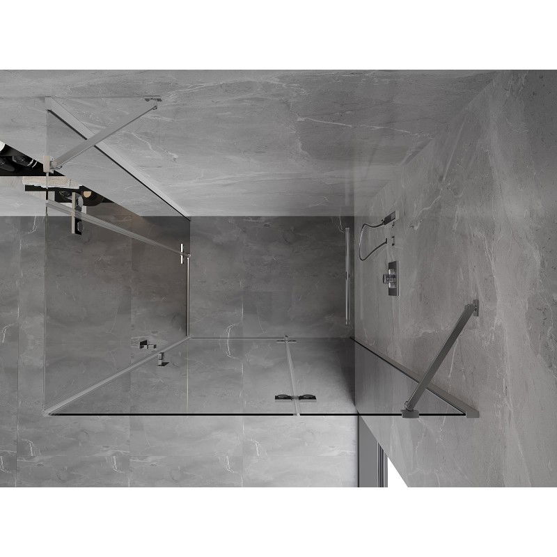 Mexen Mist-H Duo shower cabin, right hinged 90 x 110 cm, transparent, chrome - 8A5-090L-110P-01-00