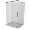 Mexen Rox-3S L 3-sided sliding shower cabin 155 x 110 cm, transparent, brushed gun gray - 8C2L-155-110-66-00-3S