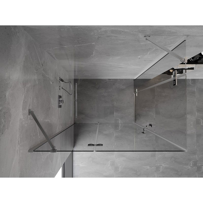 Mexen Mist-H Duo Hinged Shower Enclosure Left 115 x 95 cm, Transparent, Chrome - 8A5-115L-095P-01-00