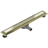 Mexen Flat 360° M13 swivel linear drain 2-in-1 70 cm, Gold - 1510070-40