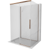 Mexen Rox-3S 3-wall sliding shower cabin 130 x 95 cm, transparent, rose gold - 8C2-130-095-60-00-3S