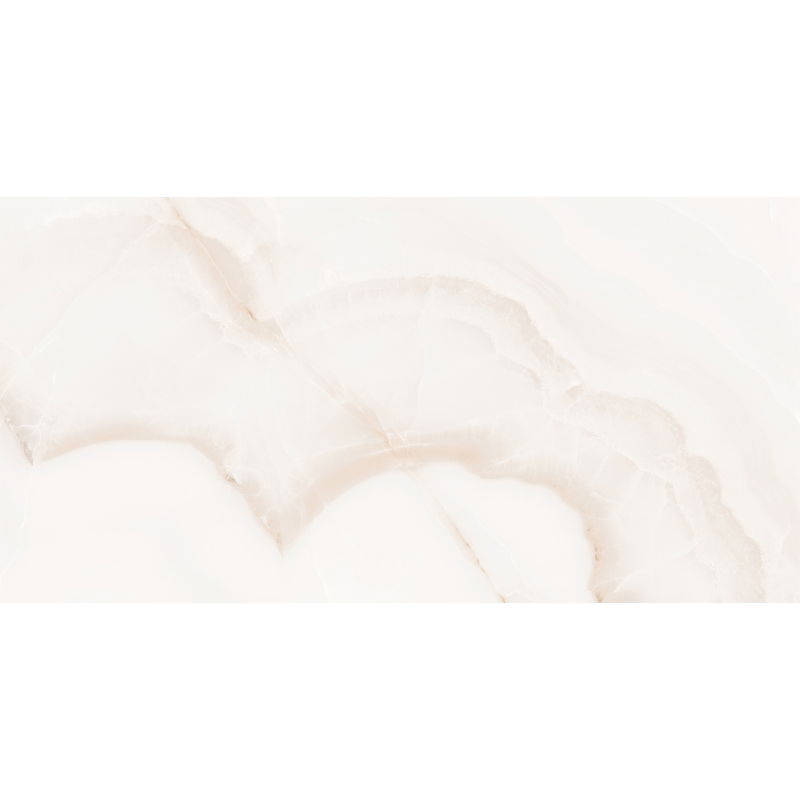 Mexen Onyx White glazed rectified stoneware sample G1, floor-wall tile 120 x 60 cm, gloss - TL106-01-S