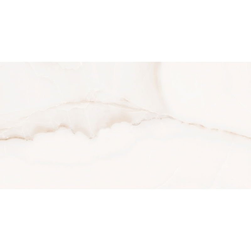 Mexen Onyx White glazed rectified stoneware sample G1, floor-wall tile 120 x 60 cm, gloss - TL106-01-S