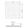 Mexen Slim rainmaker 25 x 25 cm, Graphite - 79125-66