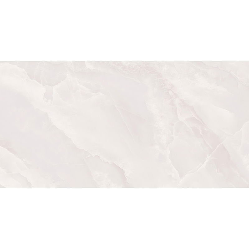 Mexen Polano White glazed rectified porcelain stoneware sample G1, floor-wall tile 120 x 60 cm, glossy - TL108-04-S