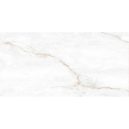 Mexen Brakel White glazed rectified porcelain stoneware sample G1, floor and wall tile 120 x 60 cm, glossy - TL110-01-S