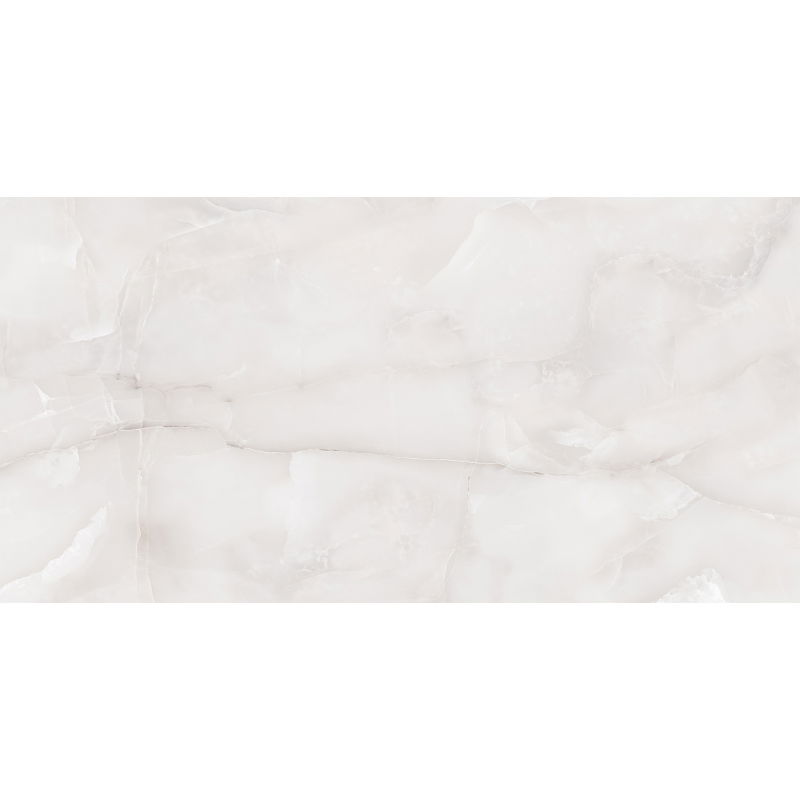 Mexen Robins Bianco sample of glazed rectified porcelain stoneware, floor-wall tile 120 x 60 cm, gloss - TL119-02-S