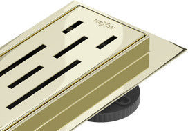 Mexen Flat 360° M01 50 cm Rotating Linear Drain, Gold - 1520050-40