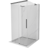 Mexen Rox-3S L 3-sided sliding shower cabin 90 x 90 cm, transparent, gun gray brushed - 8C2L-090-090-66-00-3S