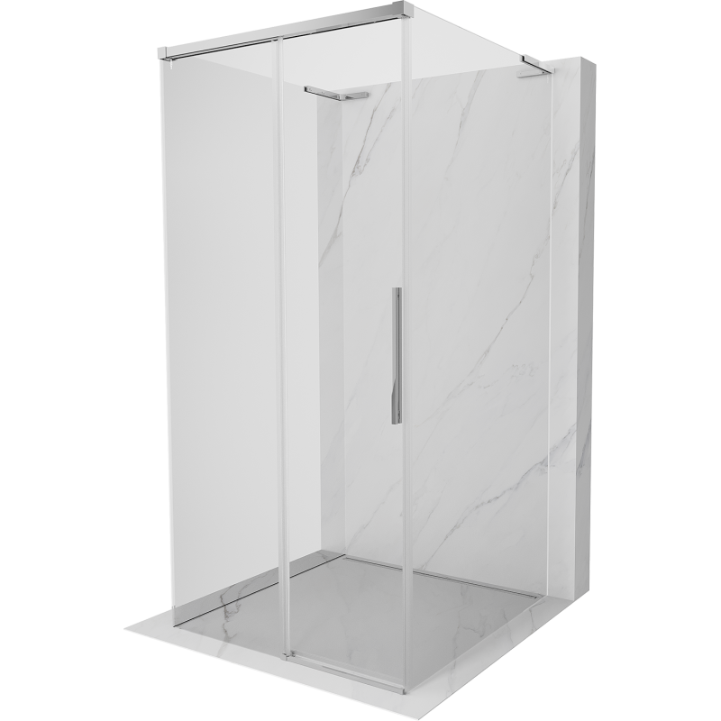 Mexen Rox-3S L 3-sided sliding shower cabin 90 x 90 cm, transparent, chrome - 8C2L-090-090-01-00-3S